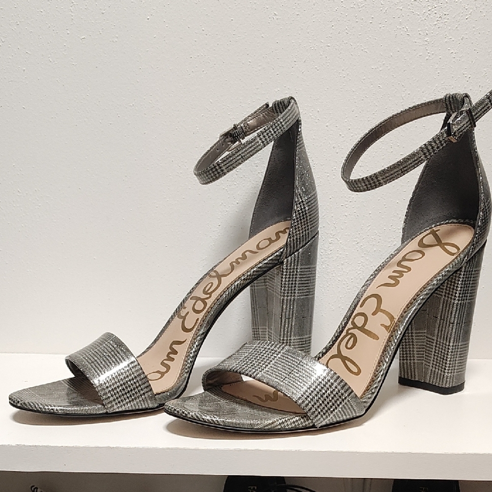 Sam Edelman Women's Metallic Plaid Heels